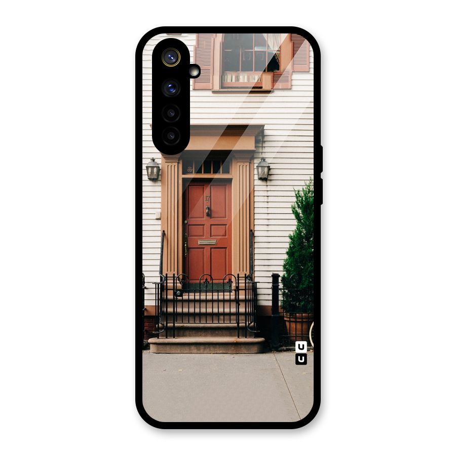 Pretty Orange Door Glass Back Case for Realme 6