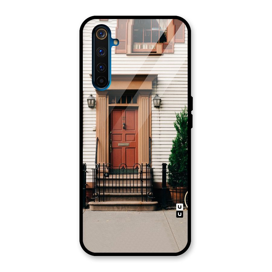 Pretty Orange Door Glass Back Case for Realme 6 Pro