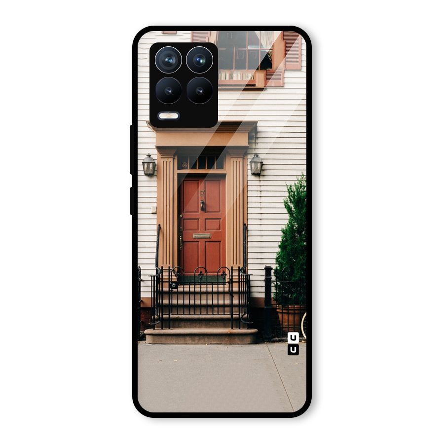 Pretty Orange Door Glass Back Case for Realme 8 Pro