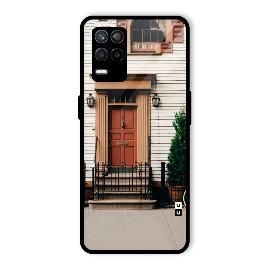 Pretty Orange Door Glass Back Case for Realme 9 5G