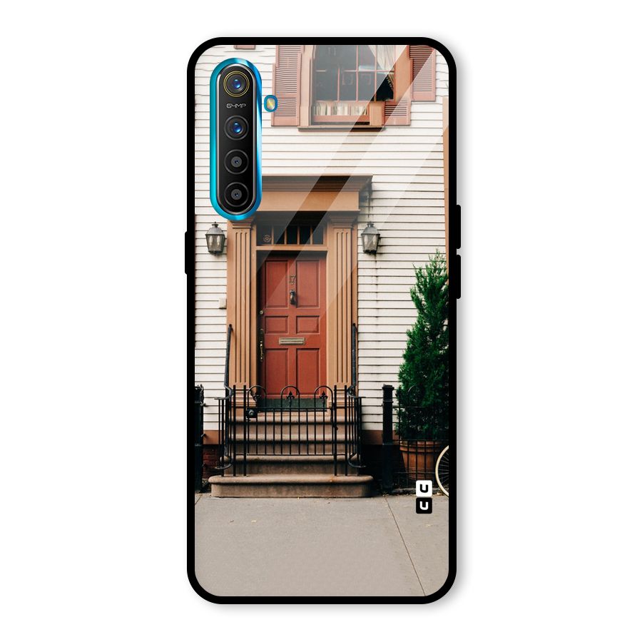 Pretty Orange Door Glass Back Case for Realme X2