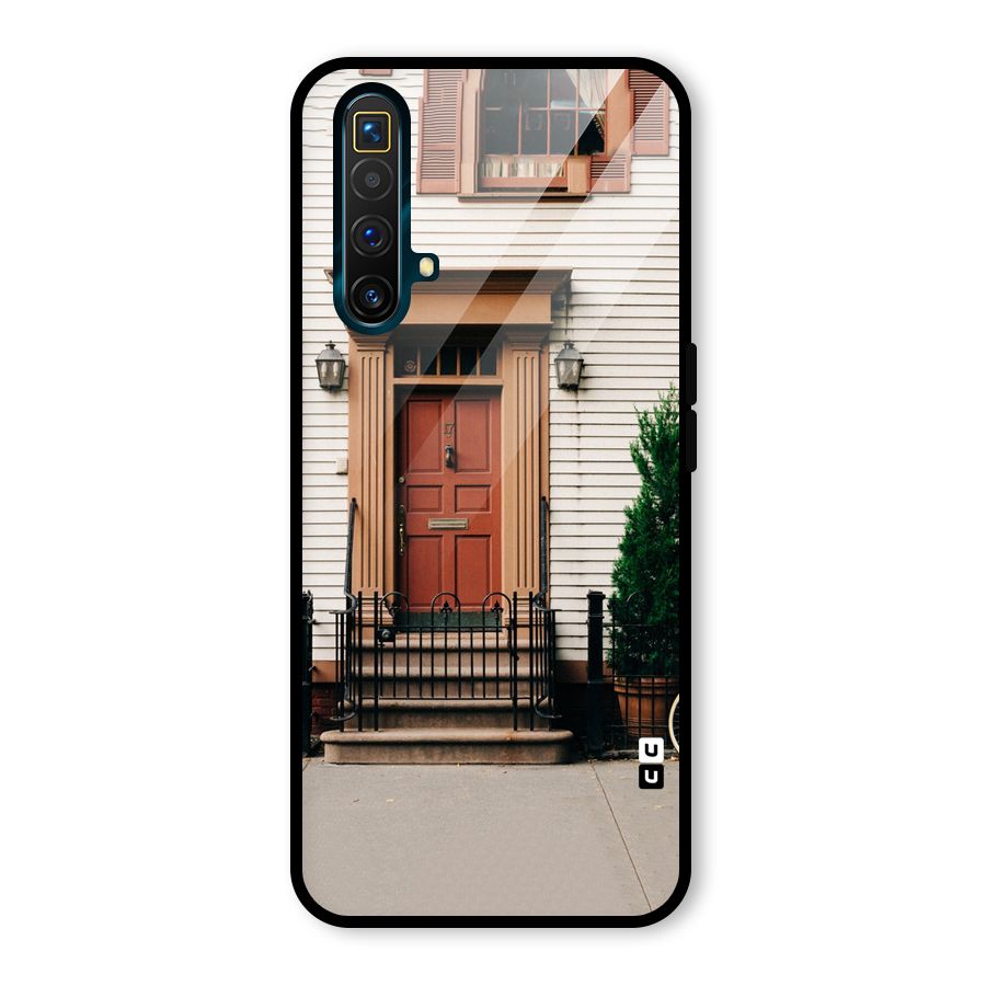 Pretty Orange Door Glass Back Case for Realme X3 SuperZoom