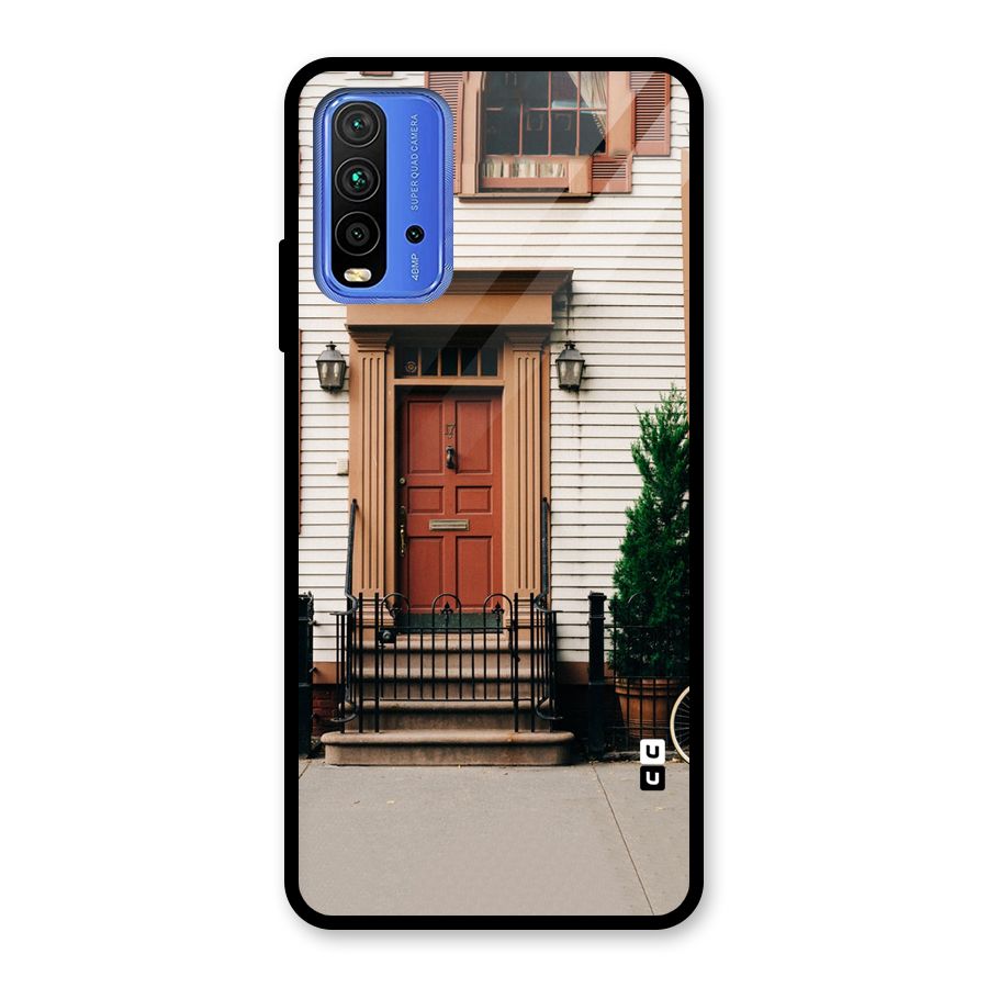 Pretty Orange Door Glass Back Case for Redmi 9 Power