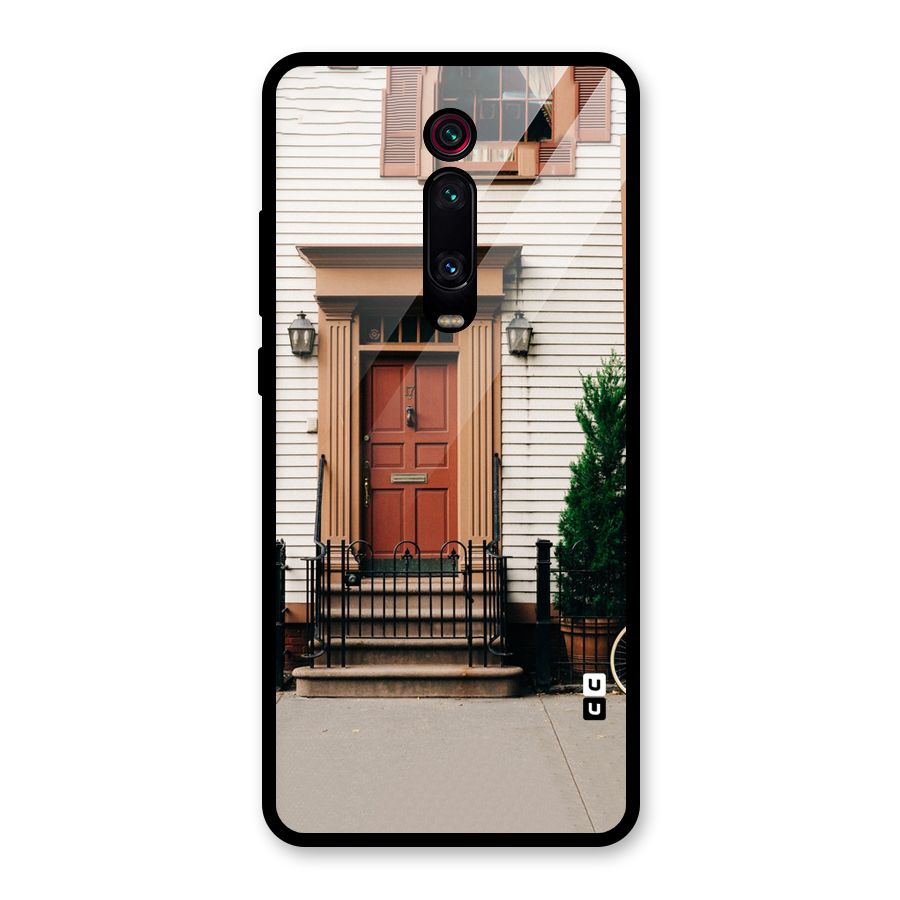 Pretty Orange Door Glass Back Case for Redmi K20