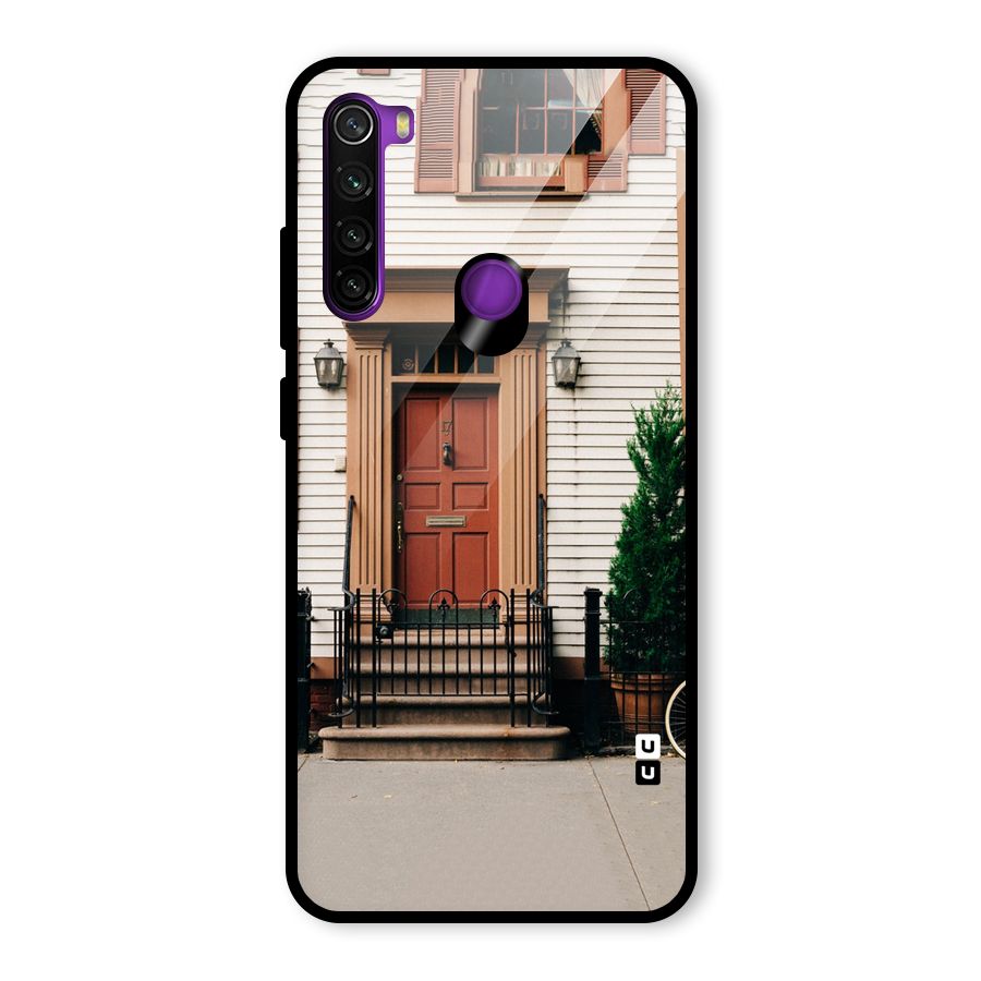 Pretty Orange Door Glass Back Case for Redmi Note 8