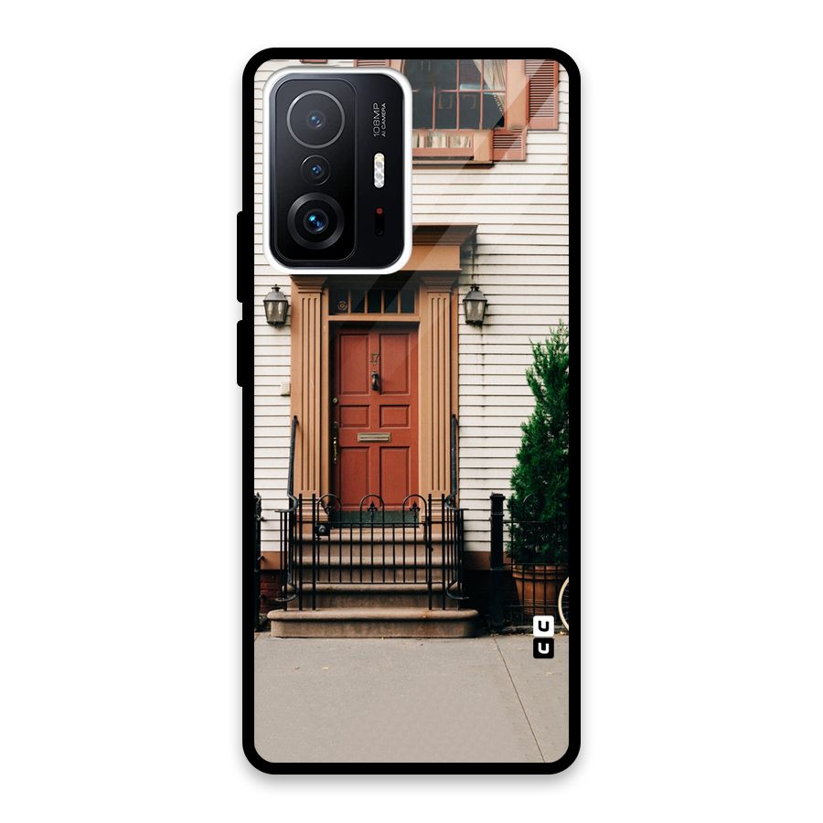 Pretty Orange Door Glass Back Case for Xiaomi 11T Pro