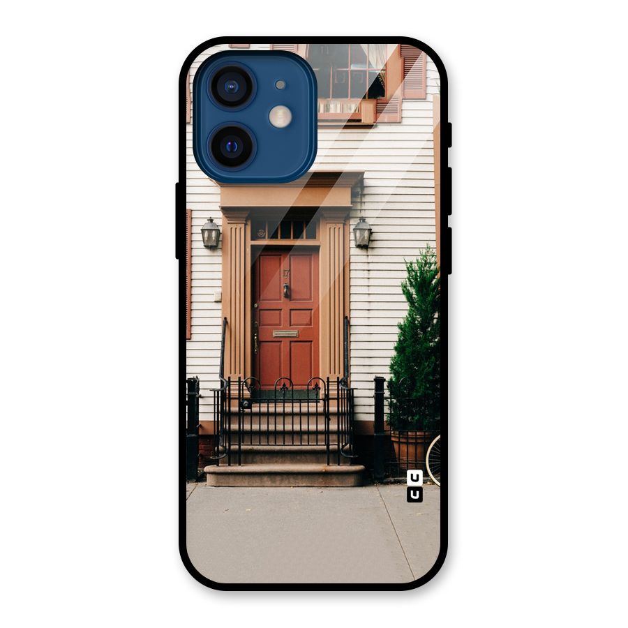 Pretty Orange Door Glass Back Case for iPhone 12 Mini