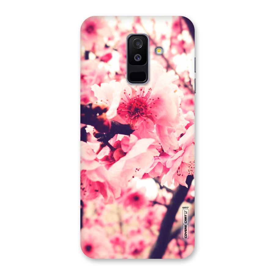 Pretty Pink Flowers Back Case for Galaxy A6 Plus