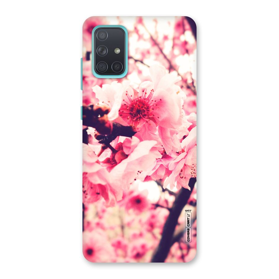 Pretty Pink Flowers Back Case for Galaxy A71