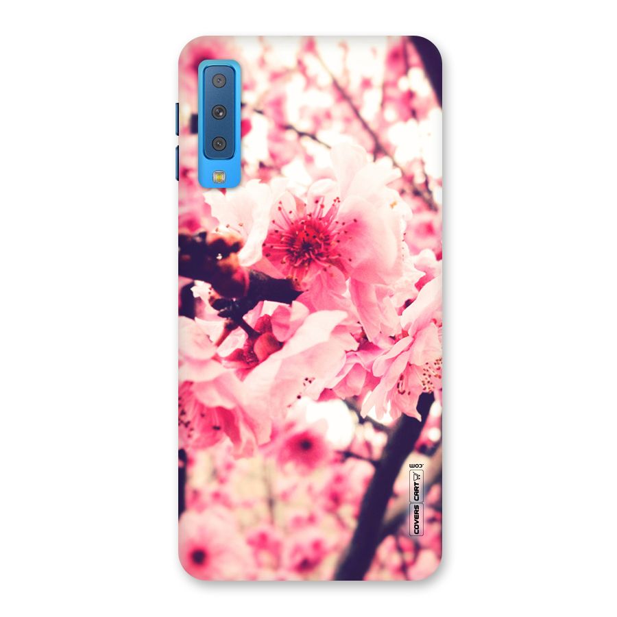 Pretty Pink Flowers Back Case for Galaxy A7 (2018)