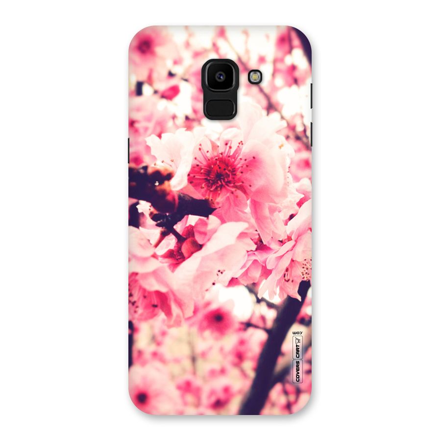 Pretty Pink Flowers Back Case for Galaxy J6