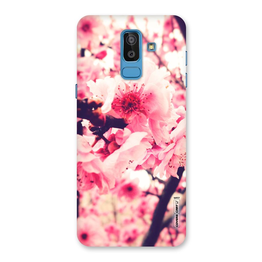 Pretty Pink Flowers Back Case for Galaxy J8