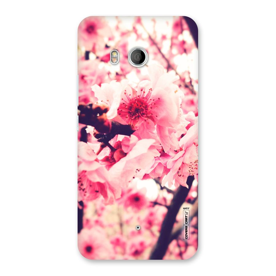 Pretty Pink Flowers Back Case for HTC U11