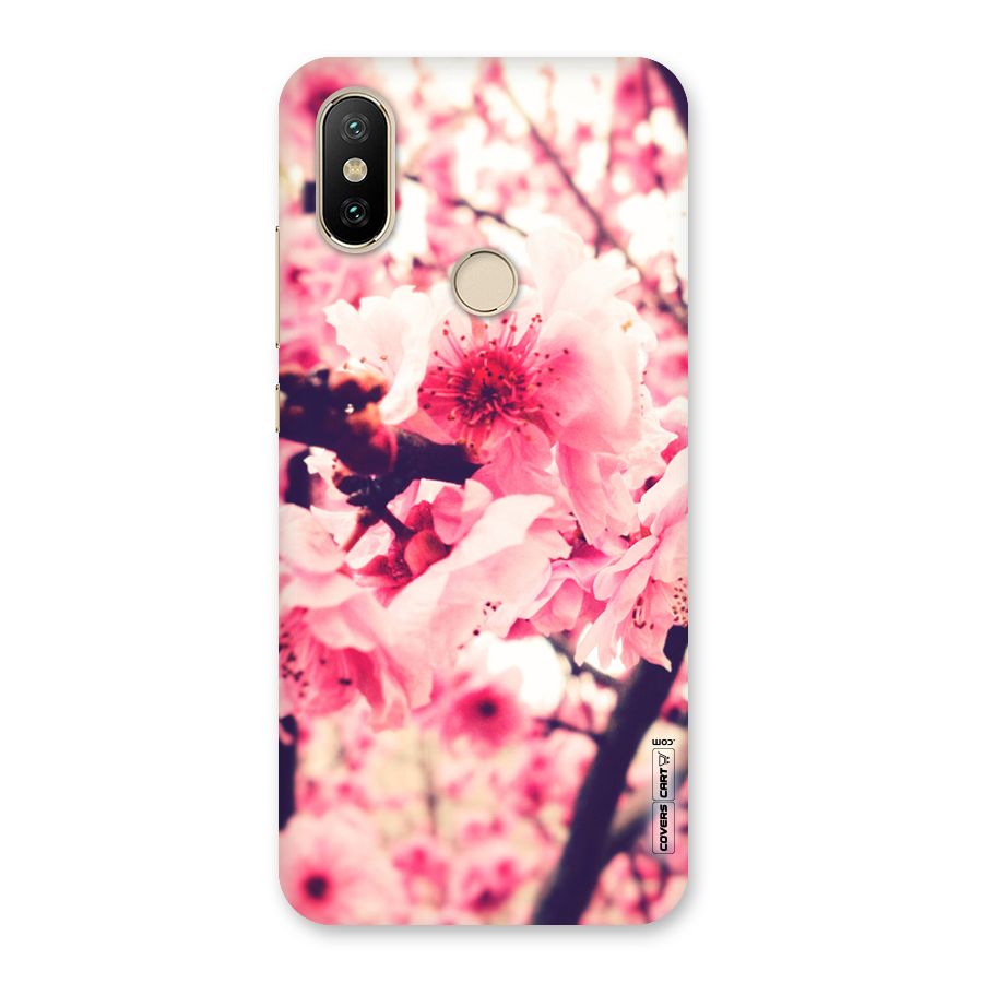 Pretty Pink Flowers Back Case for Mi A2