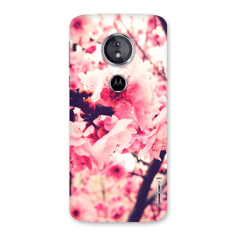 Pretty Pink Flowers Back Case for Moto E5