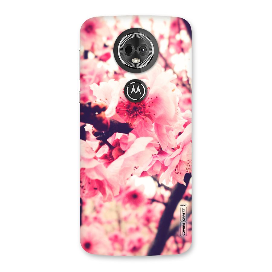 Pretty Pink Flowers Back Case for Moto E5 Plus