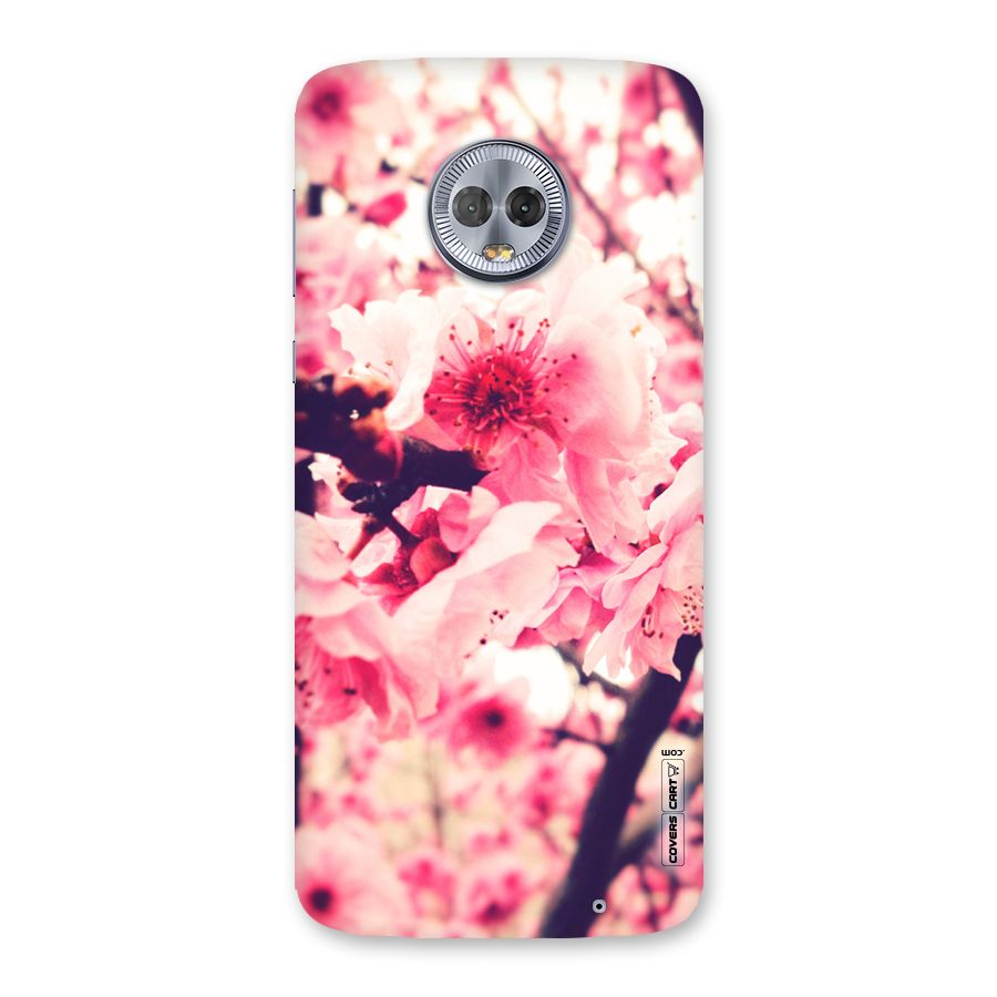 Pretty Pink Flowers Back Case for Moto G6 Plus