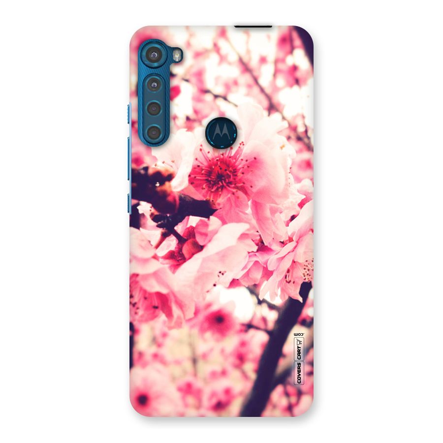 Pretty Pink Flowers Back Case for Motorola One Fusion Plus