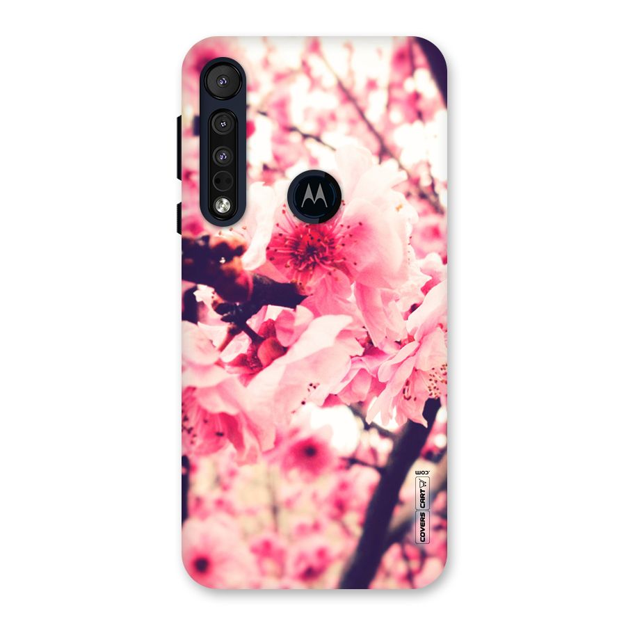 Pretty Pink Flowers Back Case for Motorola One Macro