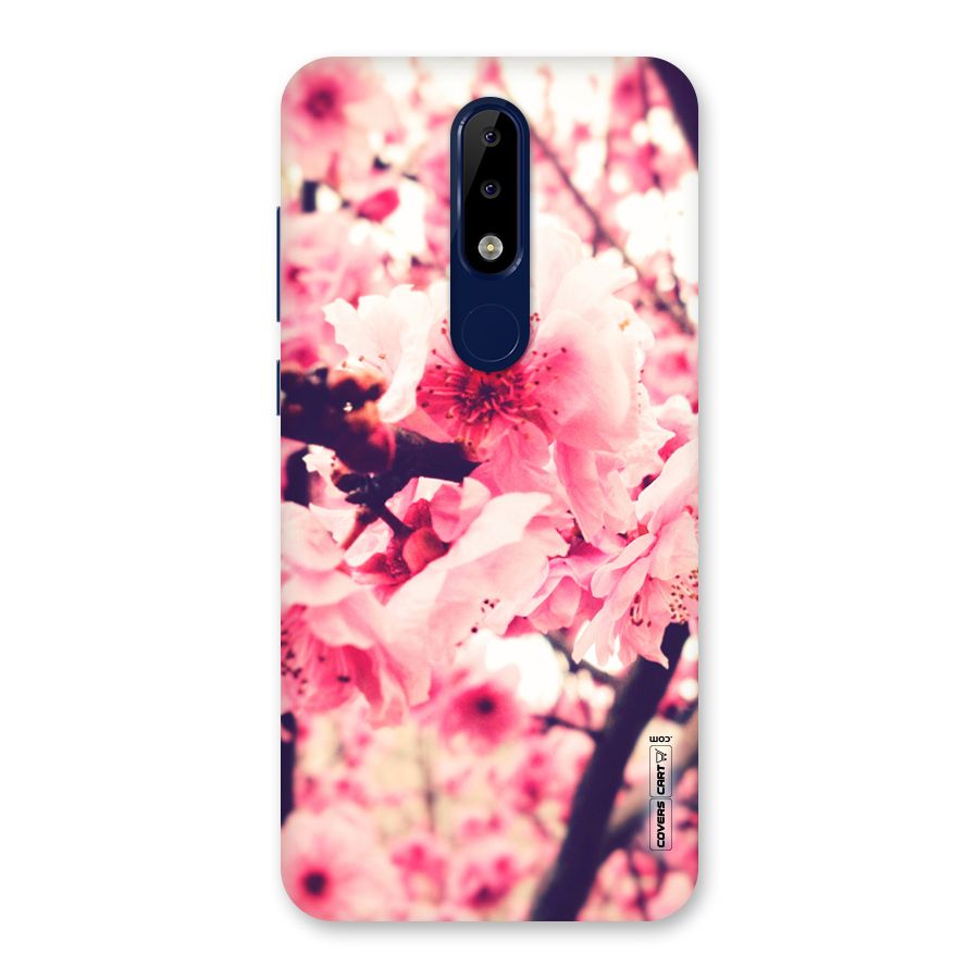 Pretty Pink Flowers Back Case for Nokia 5.1 Plus