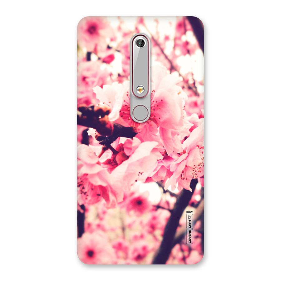 Pretty Pink Flowers Back Case for Nokia 6.1