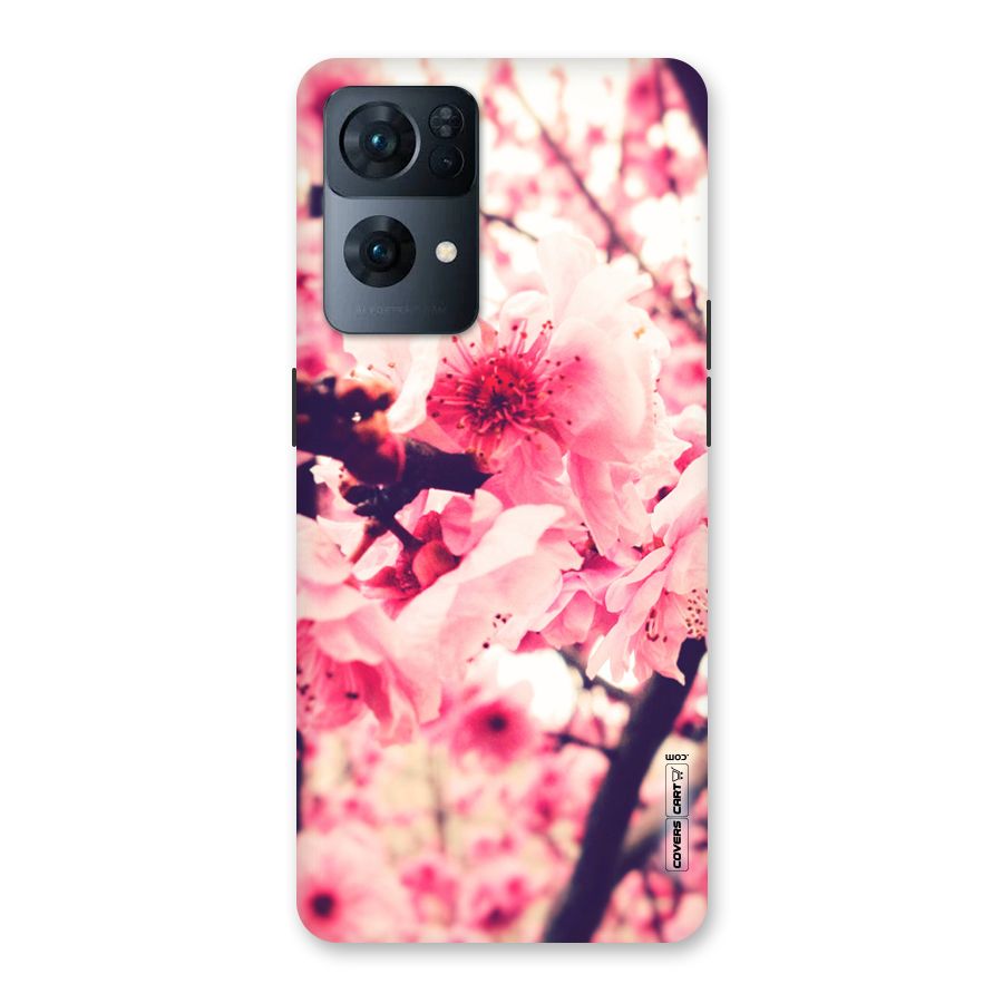 Pretty Pink Flowers Back Case for Oppo Reno7 Pro 5G