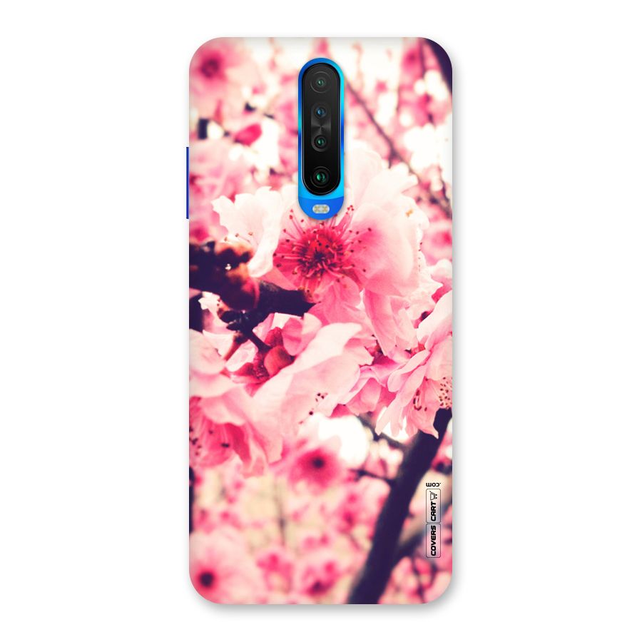 Pretty Pink Flowers Back Case for Poco X2