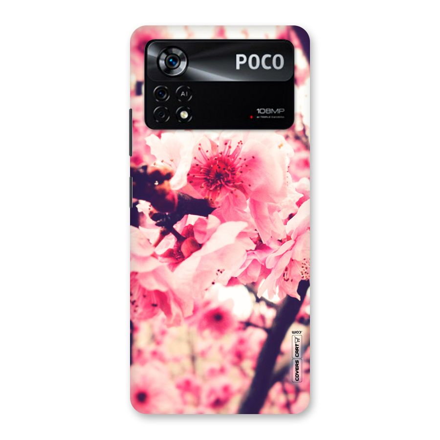 Pretty Pink Flowers Back Case for Poco X4 Pro 5G