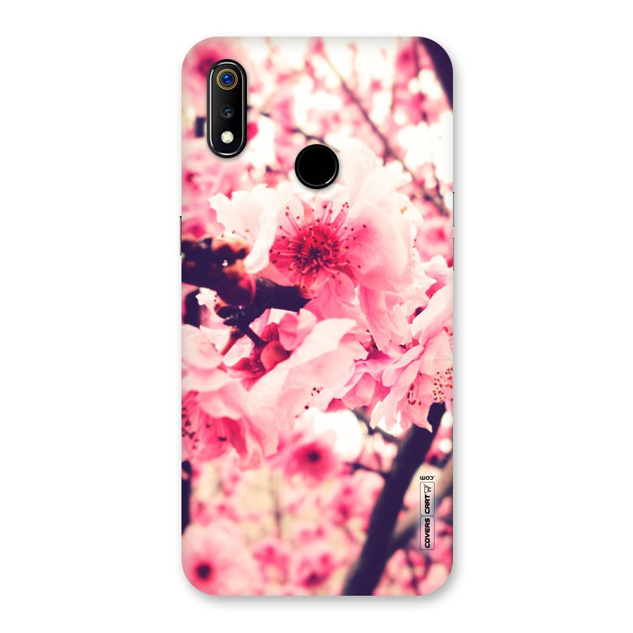 Pretty Pink Flowers Back Case for Realme 3