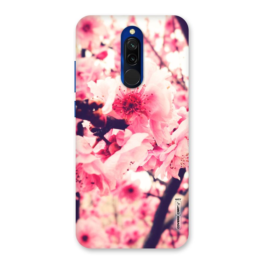 Pretty Pink Flowers Back Case for Redmi 8