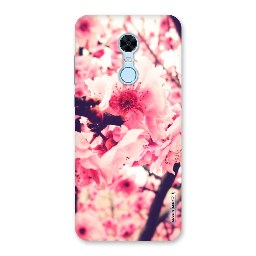 Pretty Pink Flowers Back Case for Redmi Note 5