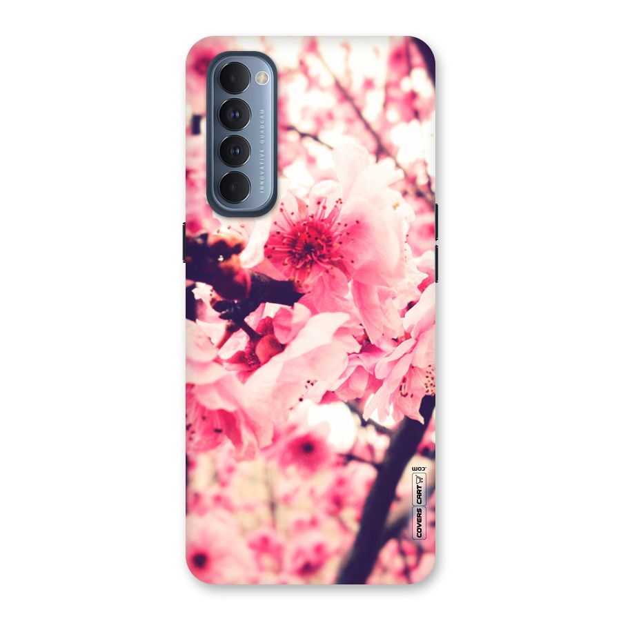 Pretty Pink Flowers Back Case for Reno4 Pro