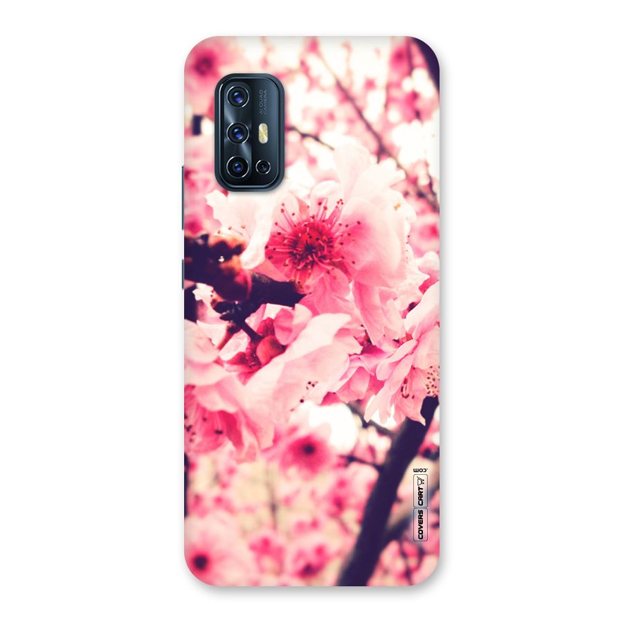 Pretty Pink Flowers Back Case for Vivo V17