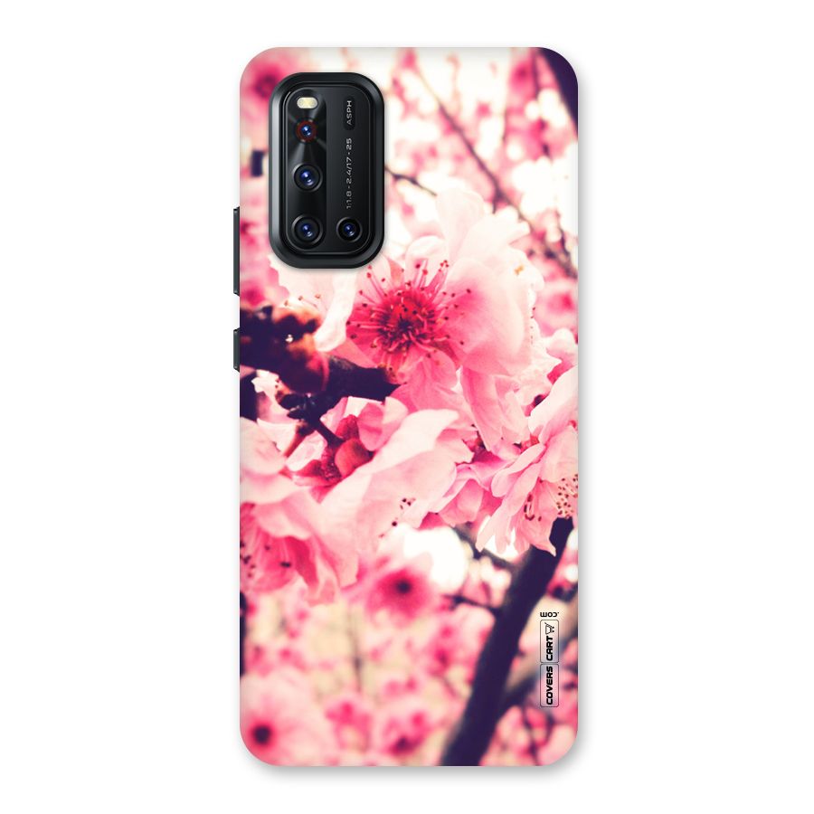 Pretty Pink Flowers Back Case for Vivo V19