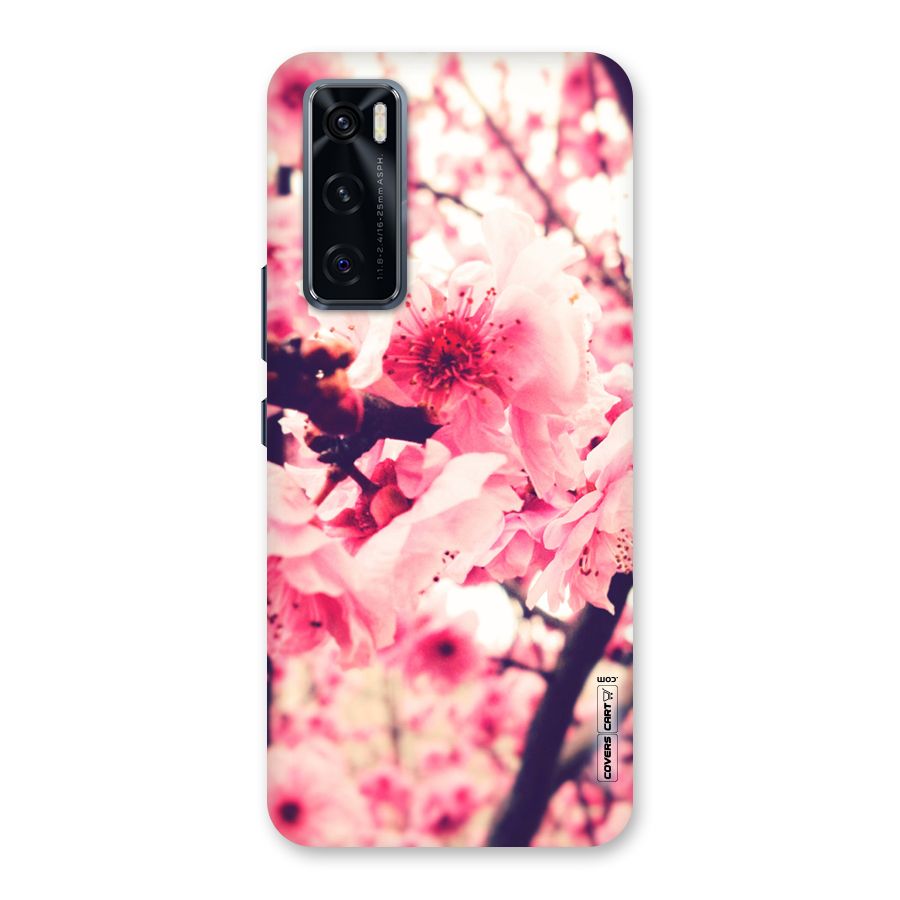 Pretty Pink Flowers Back Case for Vivo V20 SE