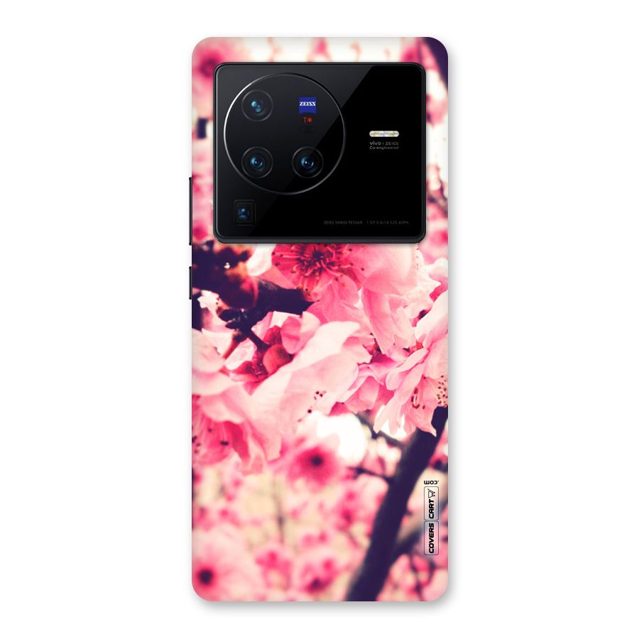 Pretty Pink Flowers Back Case for Vivo X80 Pro