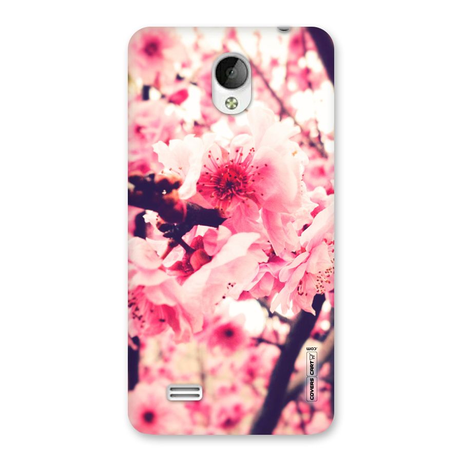 Pretty Pink Flowers Back Case for Vivo Y21