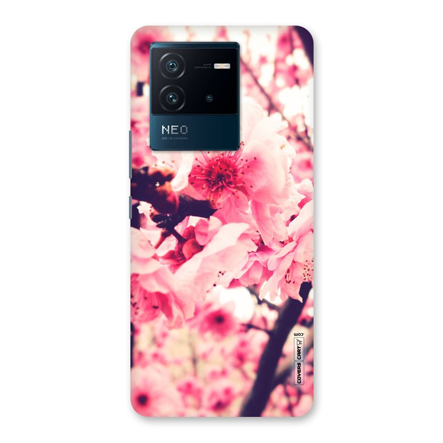 Pretty Pink Flowers Back Case for Vivo iQOO Neo 6 5G