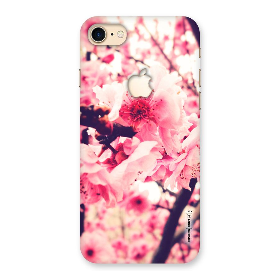 Pretty Pink Flowers Back Case for iPhone 7 Apple Cut