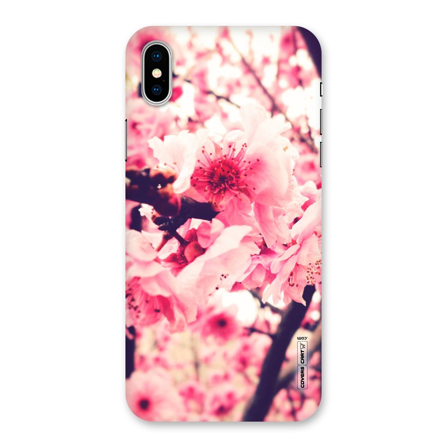 Pretty Pink Flowers Back Case for iPhone XS