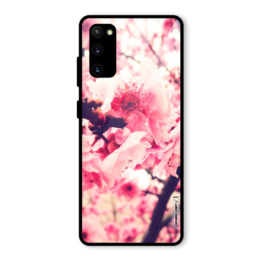 Pretty Pink Flowers Glass Back Case for Galaxy S20 FE 5G