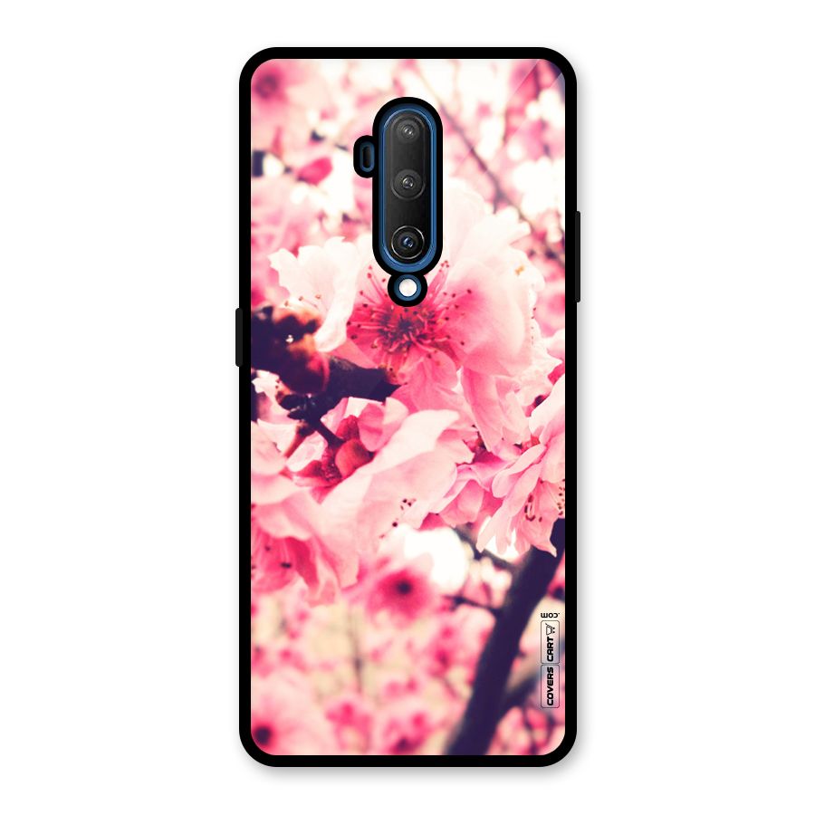 Pretty Pink Flowers Glass Back Case for OnePlus 7T Pro