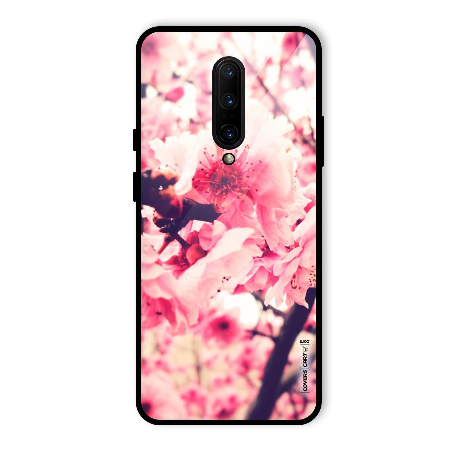 Pretty Pink Flowers Glass Back Case for OnePlus 7 Pro