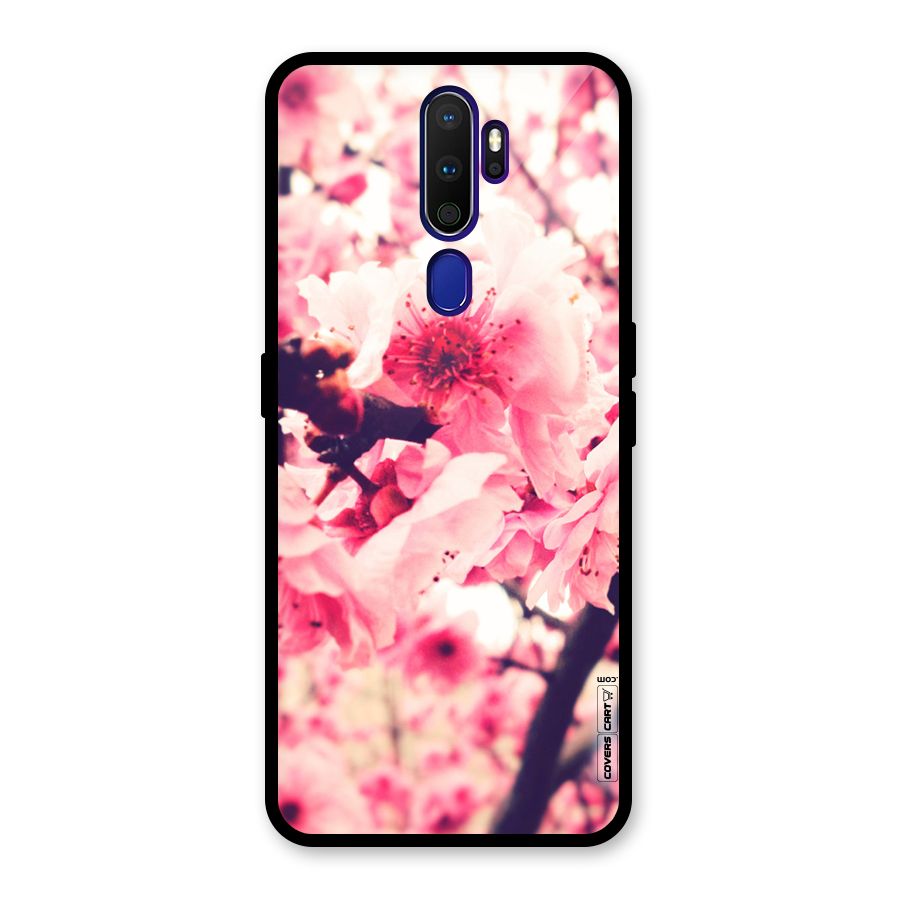Pretty Pink Flowers Glass Back Case for Oppo A9 (2020)