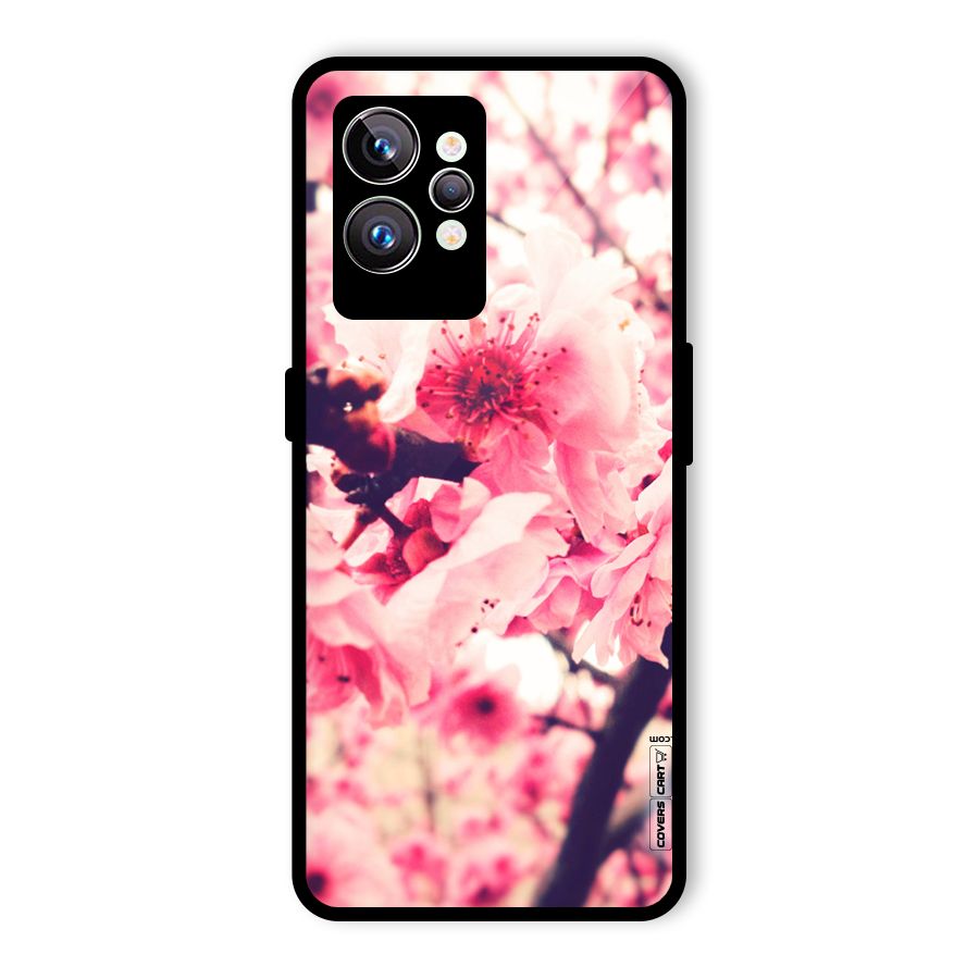 Pretty Pink Flowers Glass Back Case for Realme GT2 Pro