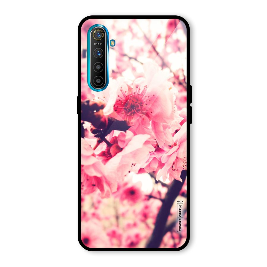 Pretty Pink Flowers Glass Back Case for Realme X2