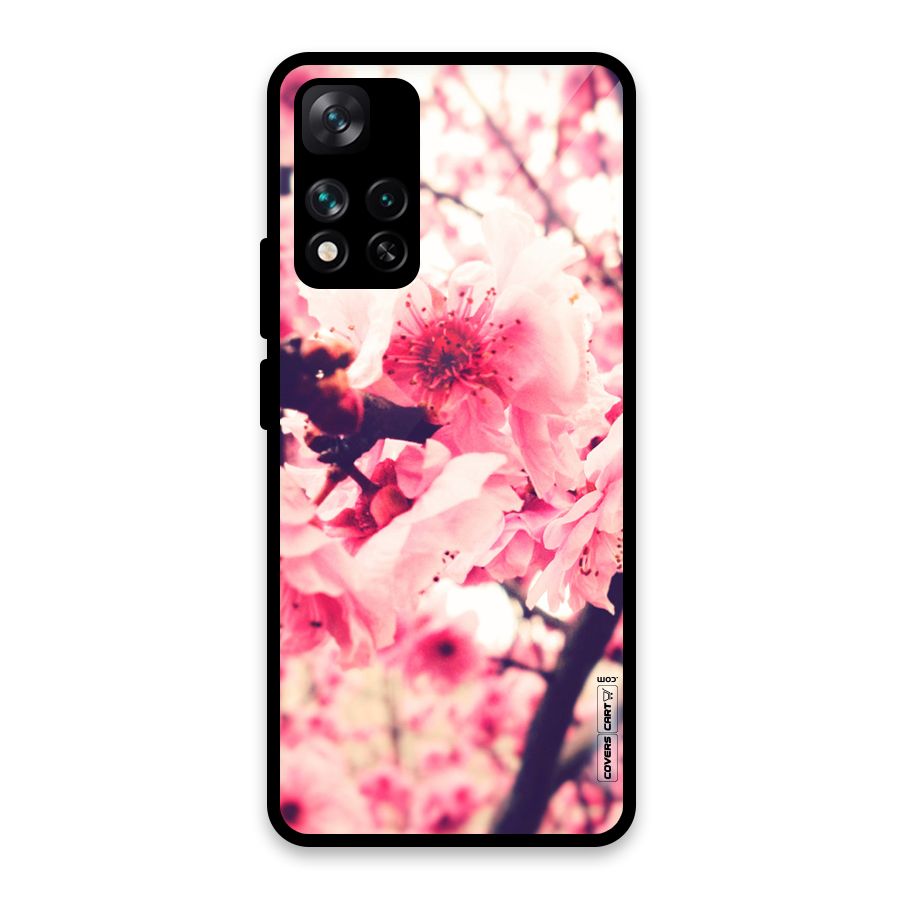 Pretty Pink Flowers Glass Back Case for Xiaomi 11i HyperCharge 5G