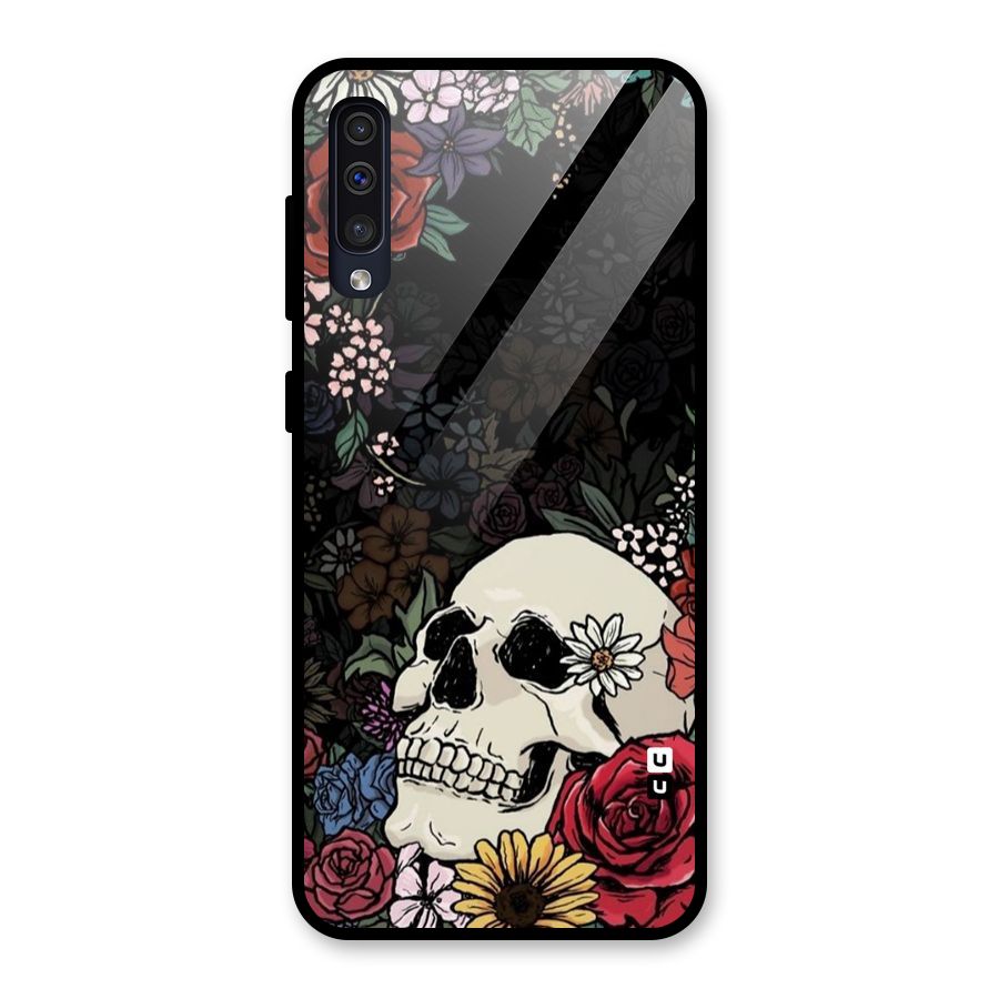 Pretty Skull Glass Back Case for Galaxy A30s
