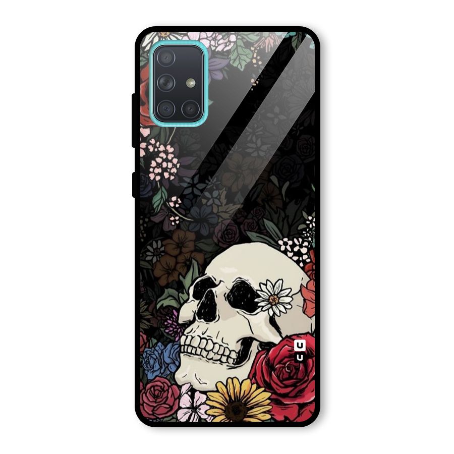 Pretty Skull Glass Back Case for Galaxy A71