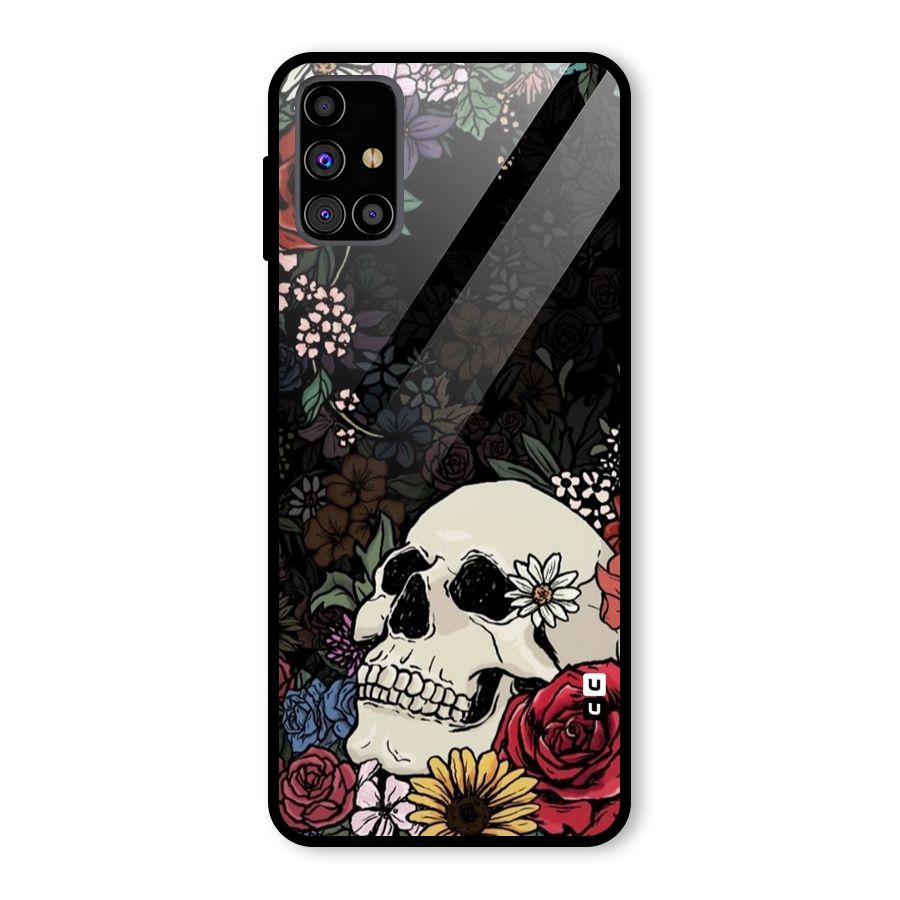 Pretty Skull Glass Back Case for Galaxy M31s